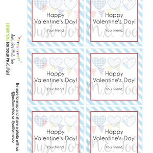 Valentine Printable Tags, Instant Download, Valentine's Day Tags ...