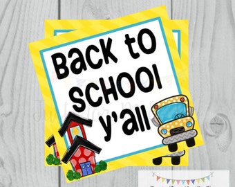 Back to School Printable Tags, Back to School, First Day of School Tags, School Tags, Lunchbox Notes