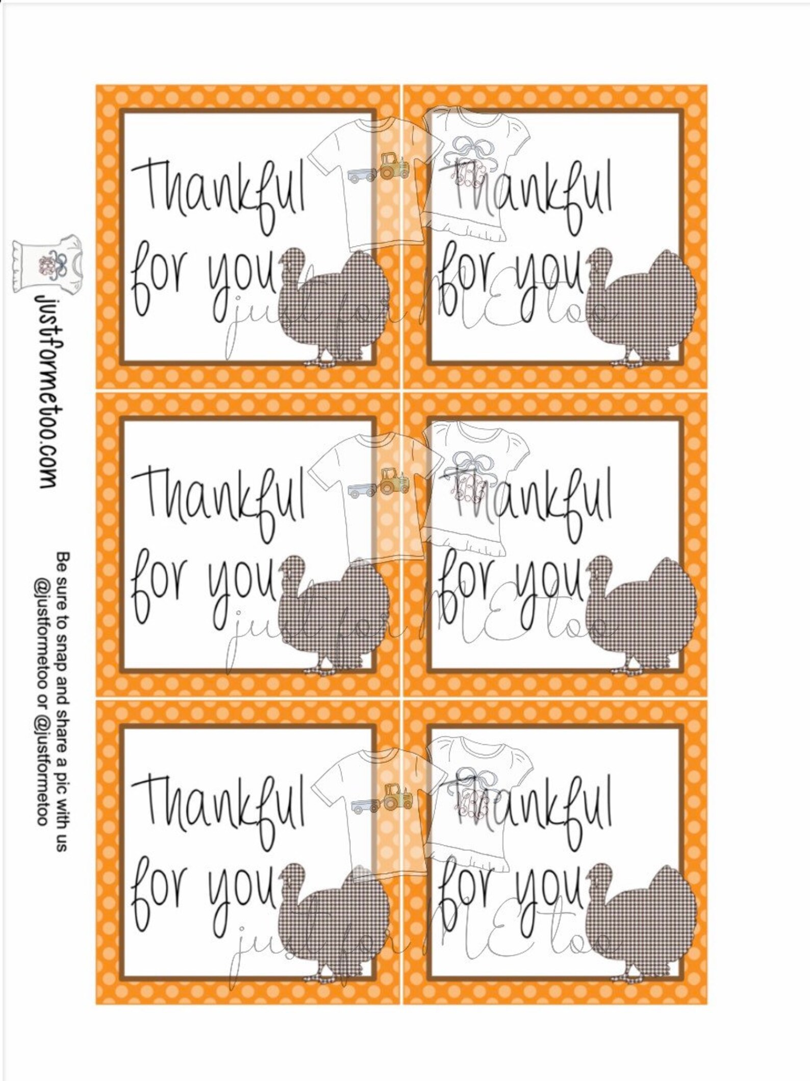 Thanksgiving Printable Tags Instant Download Thankful for - Etsy