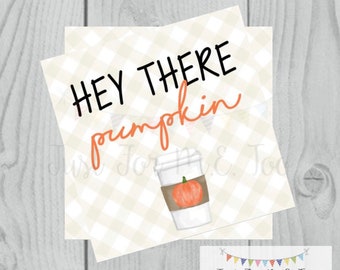 Fall Printable Tags, Instant Download, Fall Tags, Pumpkin Gift Tags, Lunchbox, Pumpkin, Printables, Hey There Pumpkin
