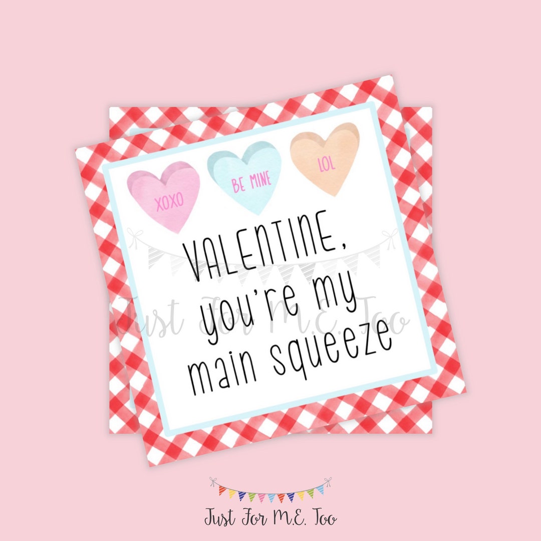 Valentine Printable Tags, Instant Download, Valentine's Day Tags, Heart ...