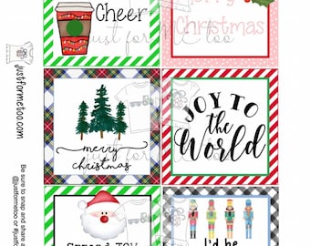 Christmas Bundle 1 Printable Christmas Tags, Instant Download, Christmas Gift Tag, Gifting Tags