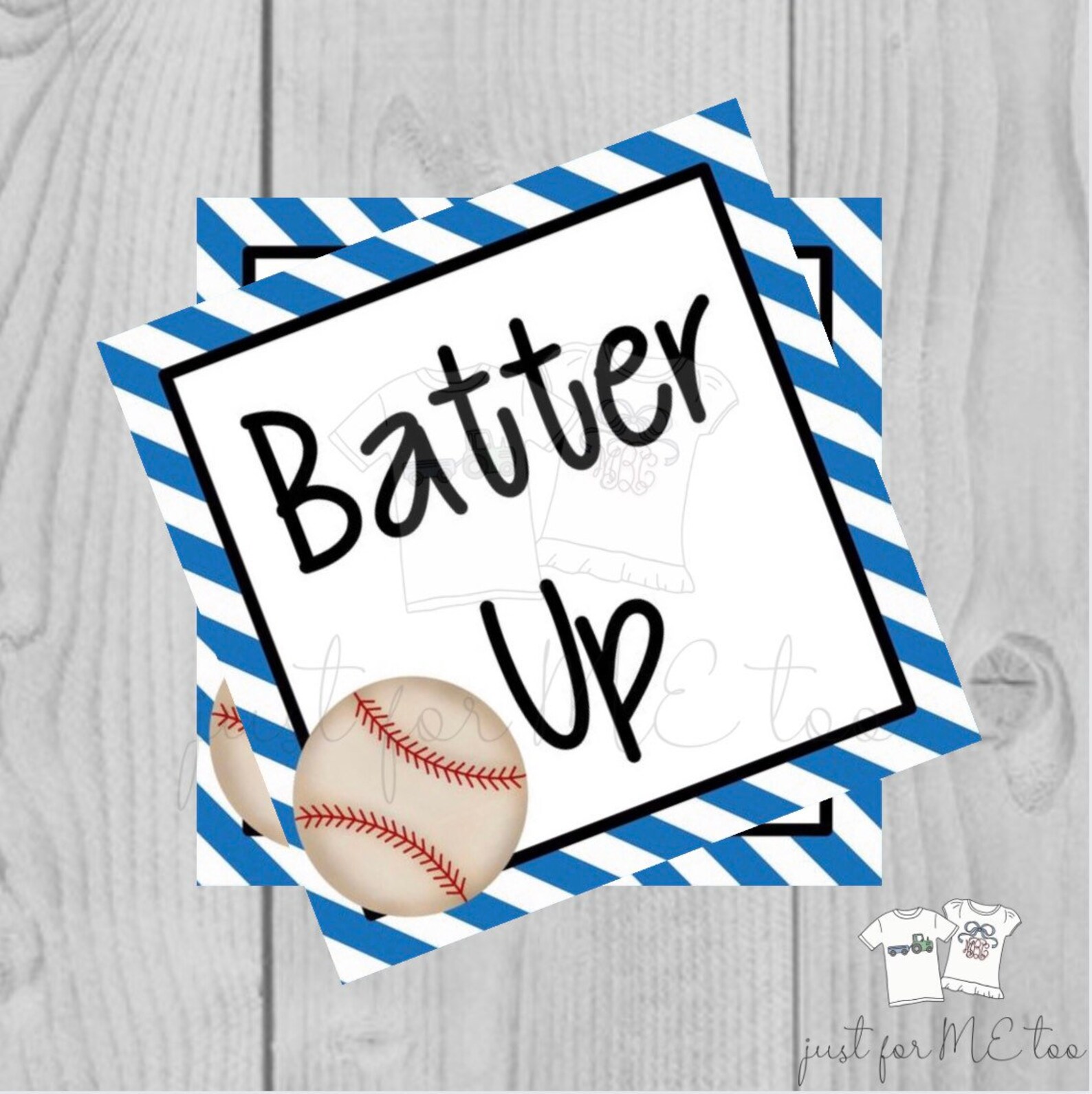 Baseball Softball Favor Tags, Batter Up, Square Printable (instant ...