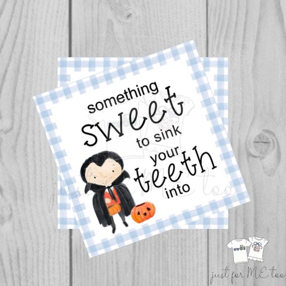 Halloween Printable Tags Instant Download Vampire Halloween