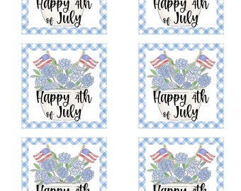 Instant Download Printable 4th of July Tag, American Flag Tag, July 4th Printable, July Tag, Friend, Gift, Party Favor, Sparklers