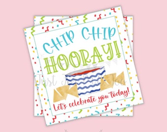 Instant Download Fiesta Tags, Cinco De Mayo Tag, Chip Chip Hooray, Chips and Salsa, Gift, Taco, Cinco De Mayo, Fiesta, Digital Download