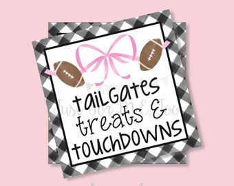 Tailgate Printable Tags, Instant Download, Cheerleading Tags, Football, Tailgate, Touchdown, Game Treats, Game Day, Football Treats