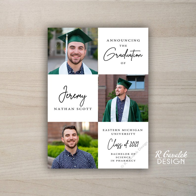 Any Wording Photo Graduation Invitation Class of 2021 Graduation Announcement Photo Graduation Announcement Personalized Printable