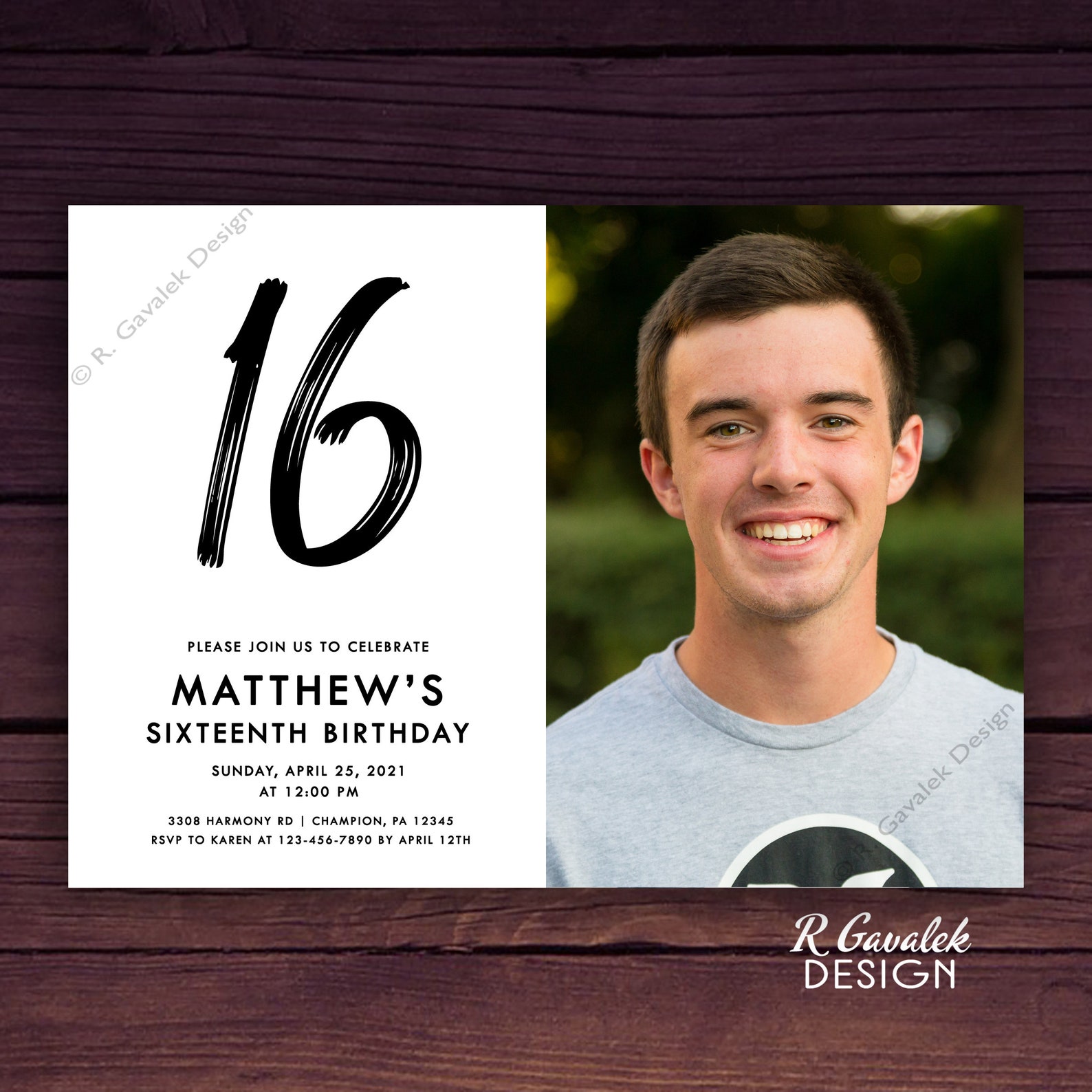 16th-birthday-invitation-personalized-printable-any-age-etsy-de