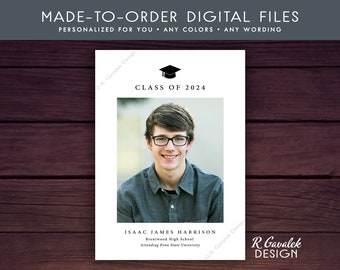 Graduation Announcement | Personalized Printable | Photo Graduation Announcement | Class of 2024 | Photo Graduation Invitation | Custom Grad