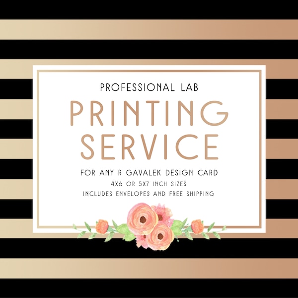 Print Any Card Design in My Shop | Professional Lab Printing Service | 4x6 or 5x7 Inch Lay Flat Cards | Please Read All Details