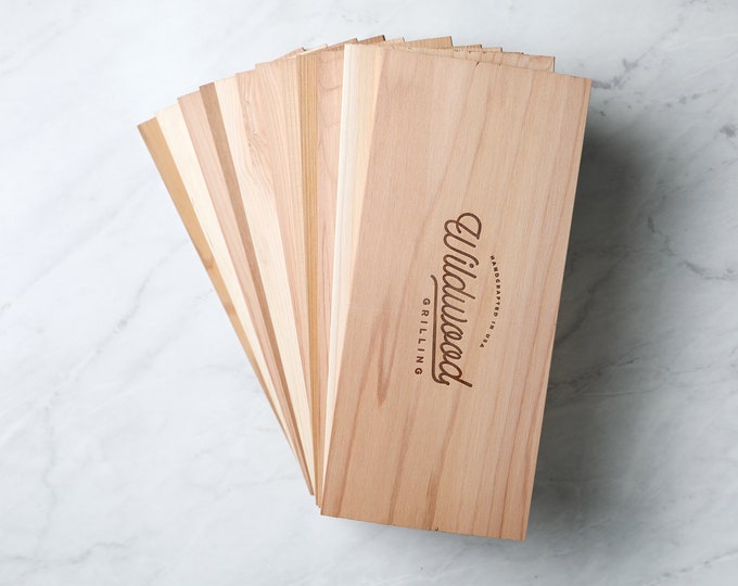 Western Red Cedar Grilling Planks (12) – For Cedar Planked Salmon, 5x11"