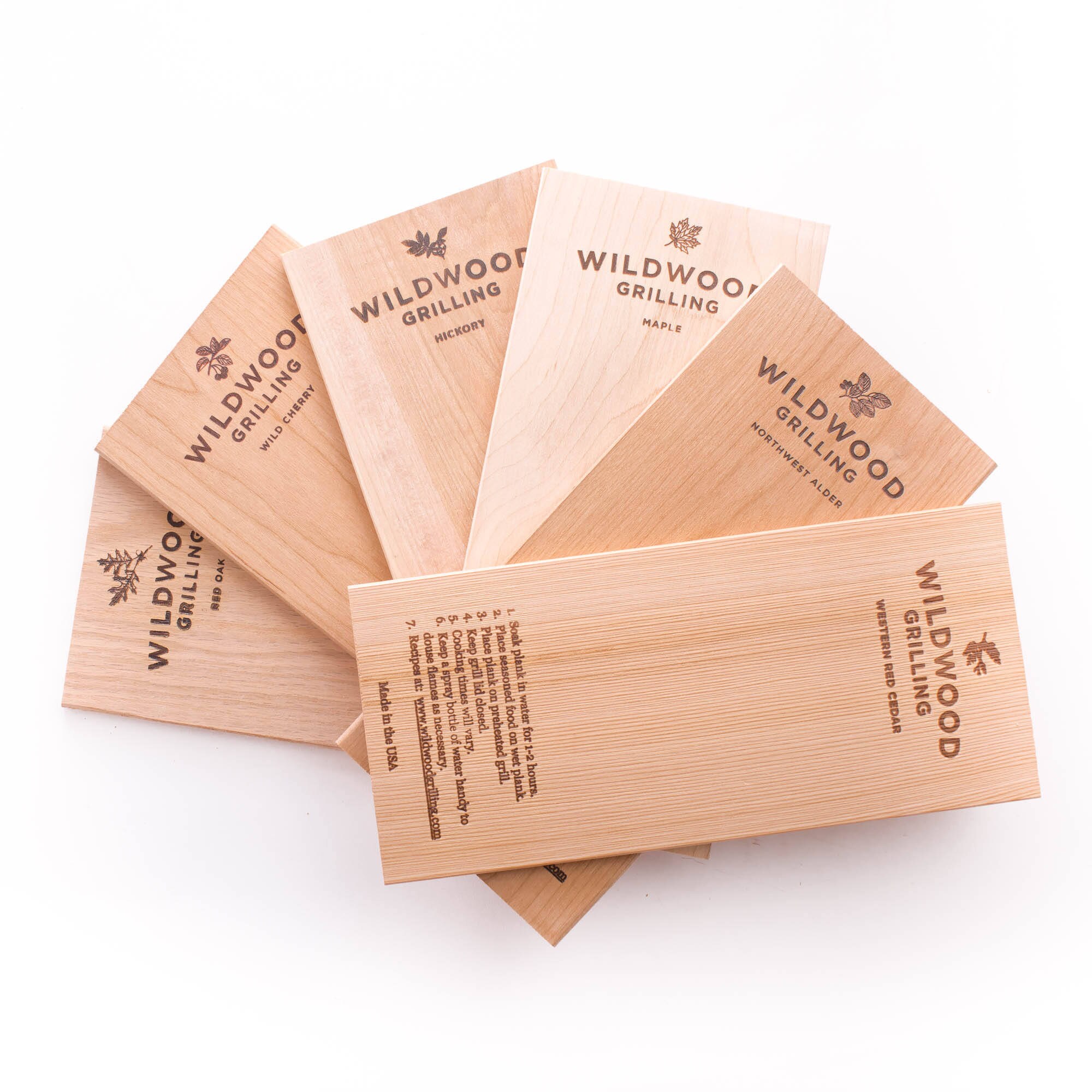 Grilling Planks Variety Pack 6 Wood Types Father's Day Etsy