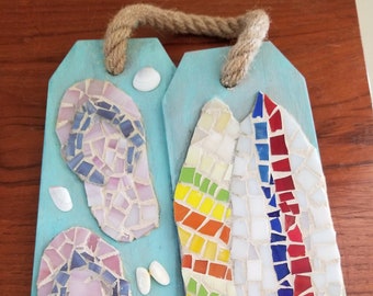 Beach Lifestyle Glass Mosaic Wall Hanging