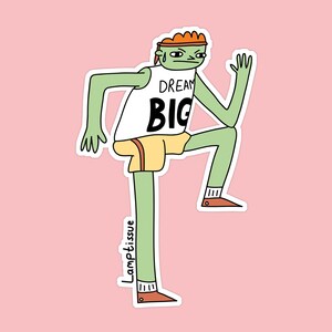 Quirky Character Vinyl Stickers Dream Big