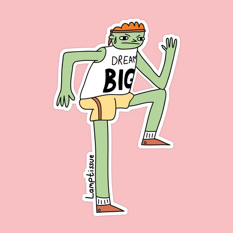 Quirky Character Vinyl Stickers Dream Big