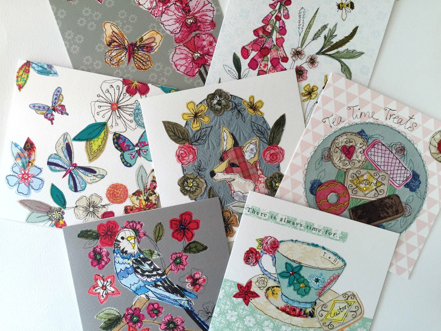 Set of 5 Greeting Cards of your choice handfinished Etsy