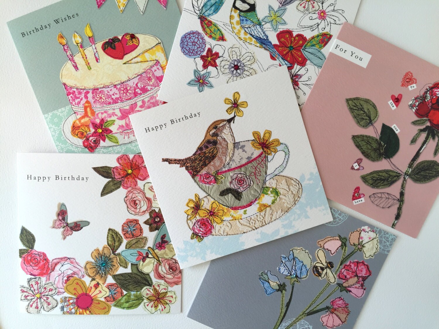 Set of 5 Greeting Cards of your choice handfinished Etsy