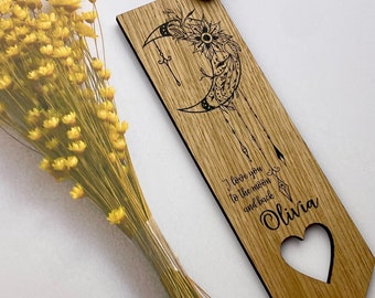 Personalised Bookmark. Wooden Bookmark with personalised message