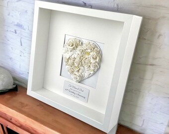 Personalised Wedding Gift / Anniversary Gift Frame. Made to order, any colour available.