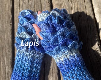 Dragon Scale Fingerless Gloves, Unique Handmade Gloves for Women and teens, Mittens, Wristers, Winter Gloves, Mermaid Gloves, Renaissance