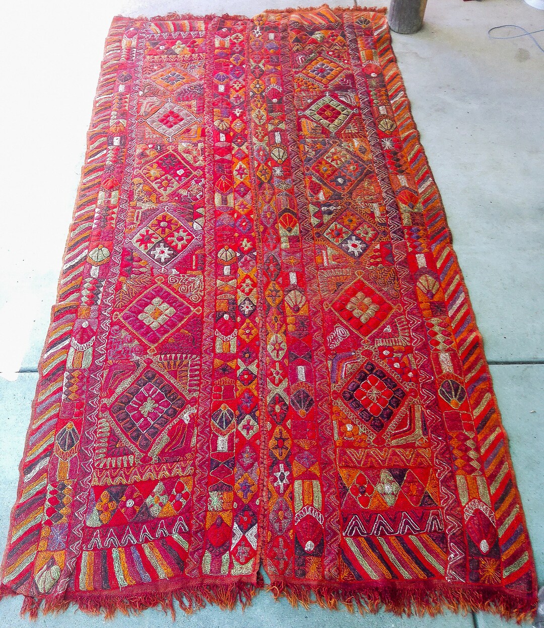 Vintage 1970's Marsh Arabs Wedding Blanket Rug Kilim Brochure, Wall ...