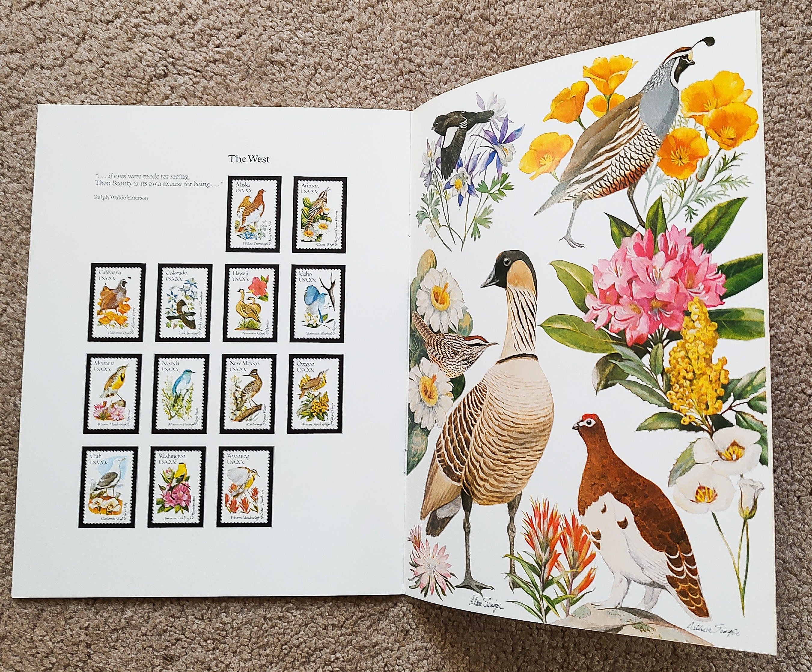 1982 Fifty State Birds And Flowers Mint Set