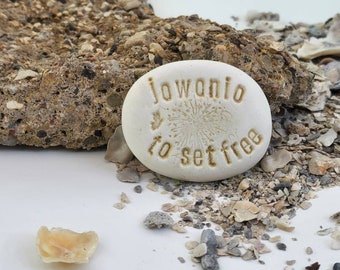 Jowanio - To Set Free, Clay Pocket Stone, Small Comfort Stone