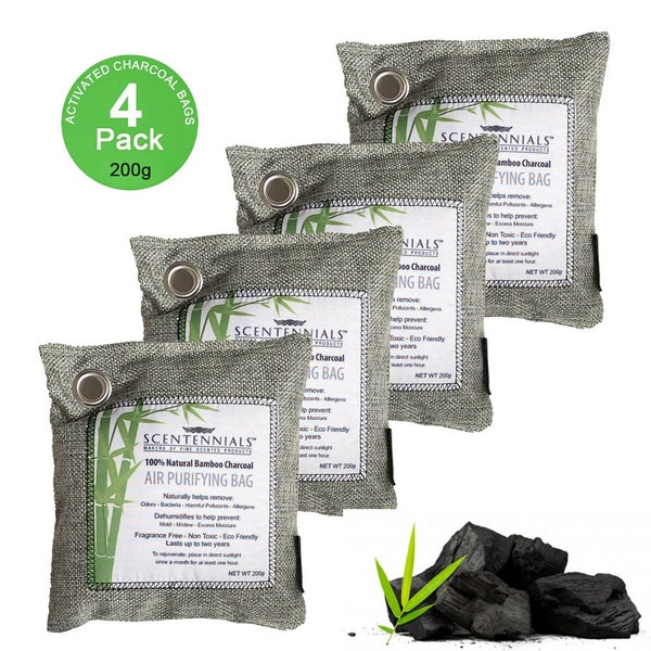 Bamboo Charcoal Air Purifying Bag (4-Pack)