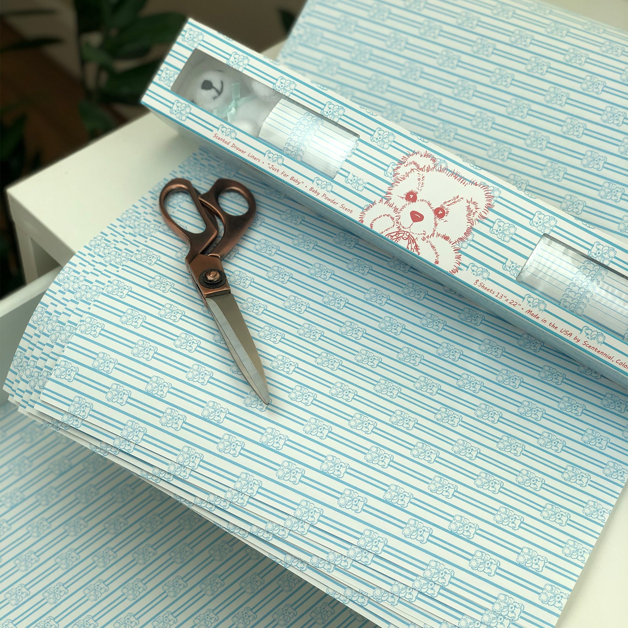 Baby Scented Drawer Liners blue or Pink Etsy Australia