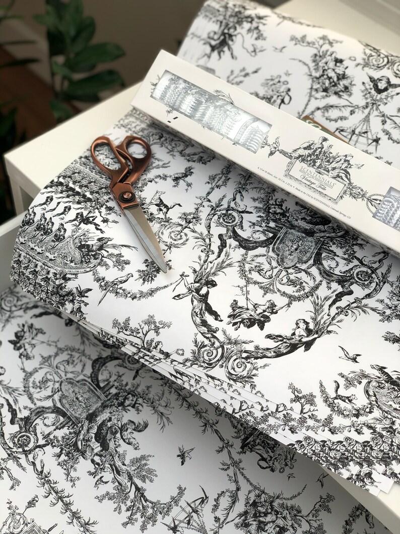 Vintage Toile Scented Drawer Liners Etsy