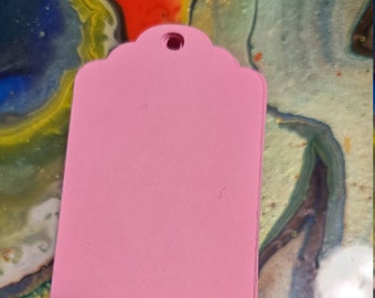 50 Smooth Pink Merchandise Tags - Price Tags - Hang Tags