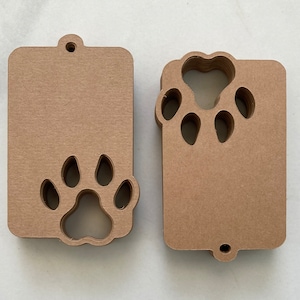 25 etiquetas de presente com estampa de pata cortadas - etiquetas de preço com estampa de pata - estampa de pata de animal - etiquetas penduradas com estampa de pata - etiquetas de mercadorias - suprimentos para fazer cartões