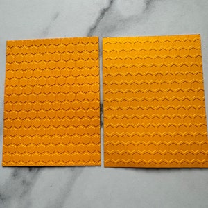 5 Papier cartonné jaune gaufré nid d'abeille 3D, Papier gaufré, Recto de la carte gaufré, Accessoires pour fabrication de cartes, Découpé, Papier cartonné de créateur