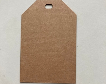 50 Kraft Die Cut Labels,Blank Gift Tags, Kraft Card Stock, Paper Tags,Blank Retail Tags, Scrapbooking Supplies, Junk Journaling, Card Making
