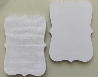 25 getextureerde witte gestanste beugelkaarten - decoratief karton - gestanst - getextureerd karton - wit karton - benodigdheden voor het maken van kaarten