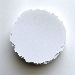 50 weiße Kreise - 50 3 "x 3" weiße ausgebogte Kreise - weiße Kreise - weißer Karton - Kartenherstellungszubehör - Stempeln