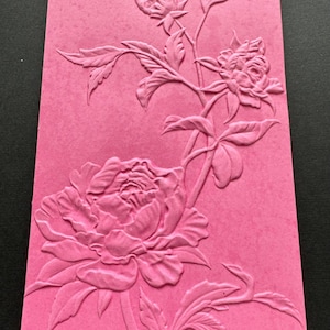 Lot de 10 mini roses roses 3D découpées, papier cartonné rose design, mini rose, feuilles de roses individuelles en relief