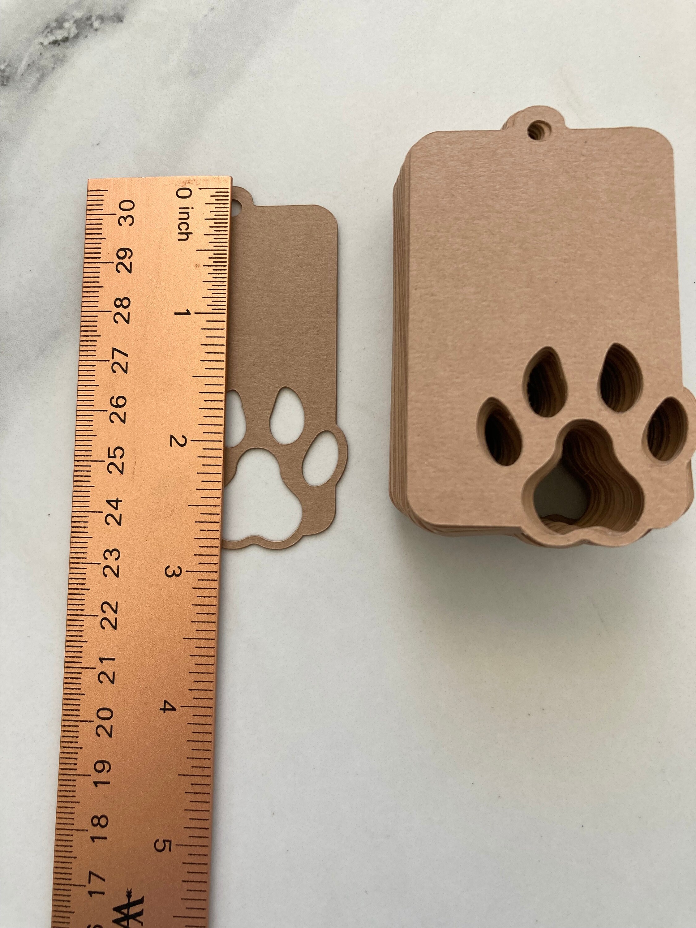 25 Die Cut Paw Print Gift Tags - Paw Print Price Tags - Animal Paw ...