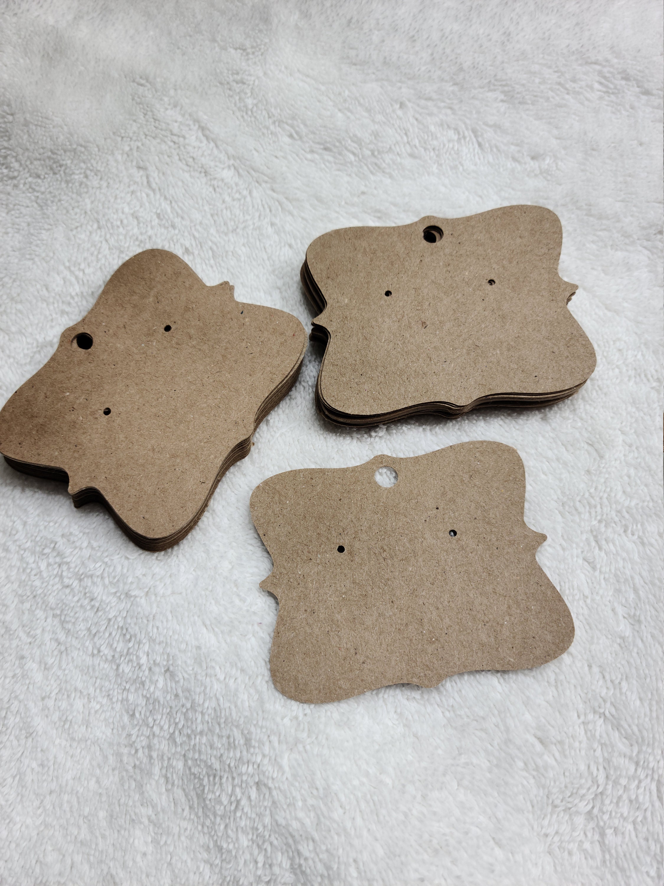 50 Kraft Extra Heavy Weight Card Stock Jewelry Card Earring Etsy