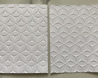 3D Embossed Pinwheel Cardstock Sheets • White Textured Paper • 110lb Craft Paper • Card Making & Scrapbooking Supplies (Set of 8)