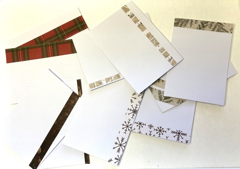 Set of 10 Mini Non- Mailable Assorted Blank Holiday Cards With ...