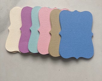 30 papiers cartonnés décoratifs découpés texturés - Diverses cartes de couleurs pastel - Papier cartonné texturé - Cartes avec crochets - Accessoires pour fabrication de cartes