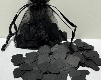 2000 Schwarzes Herz Konfetti, Tischdekoration, festliche Dekoration