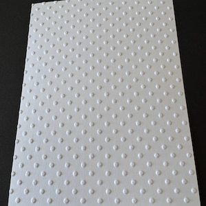 Lot de 8 feuilles de papier cartonné 3D gaufré petits points, superposition de cartes