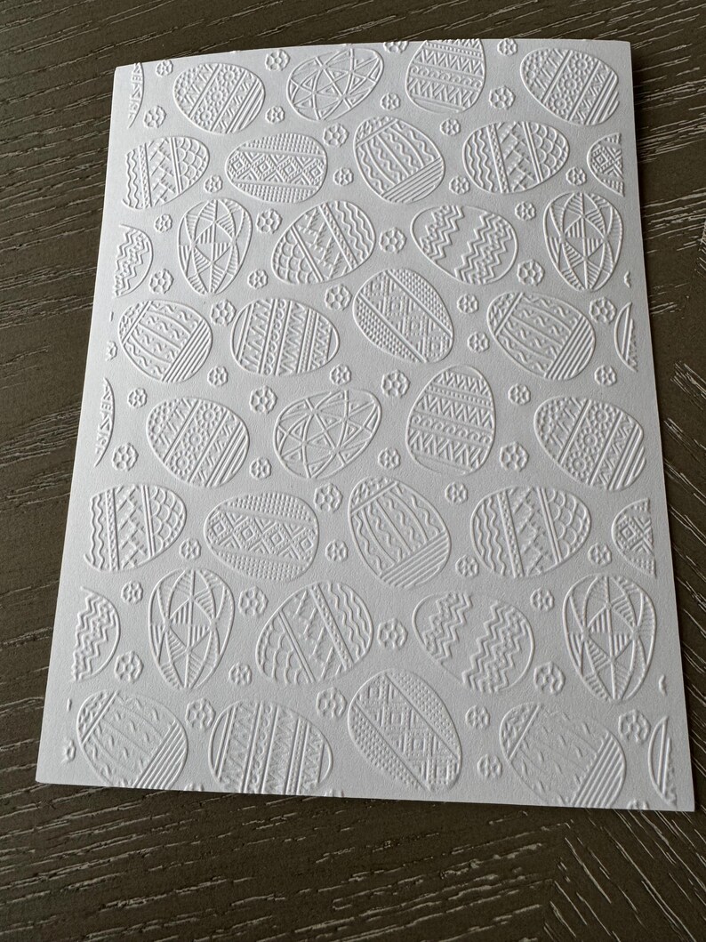 Set of 8 Embossed Designer Eggs Card Stock Sheets, Card Layering Sheets ...