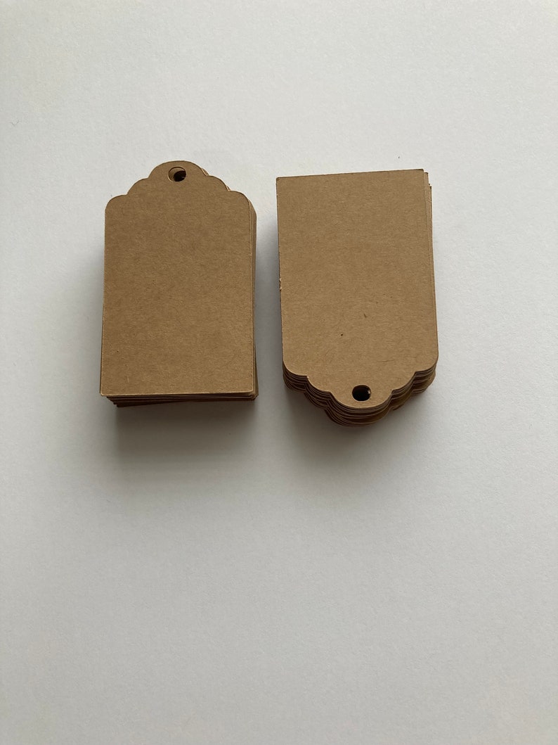 50 Kraft Tags Blank Gift Tags Extra Heavy Weight 110lb Kraft Cardstock
