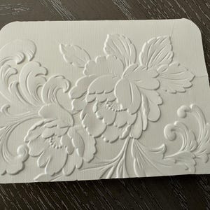 Set of 15 Mailable Ivory Floral 3D Embossed Stationery, Wedding Cards ...