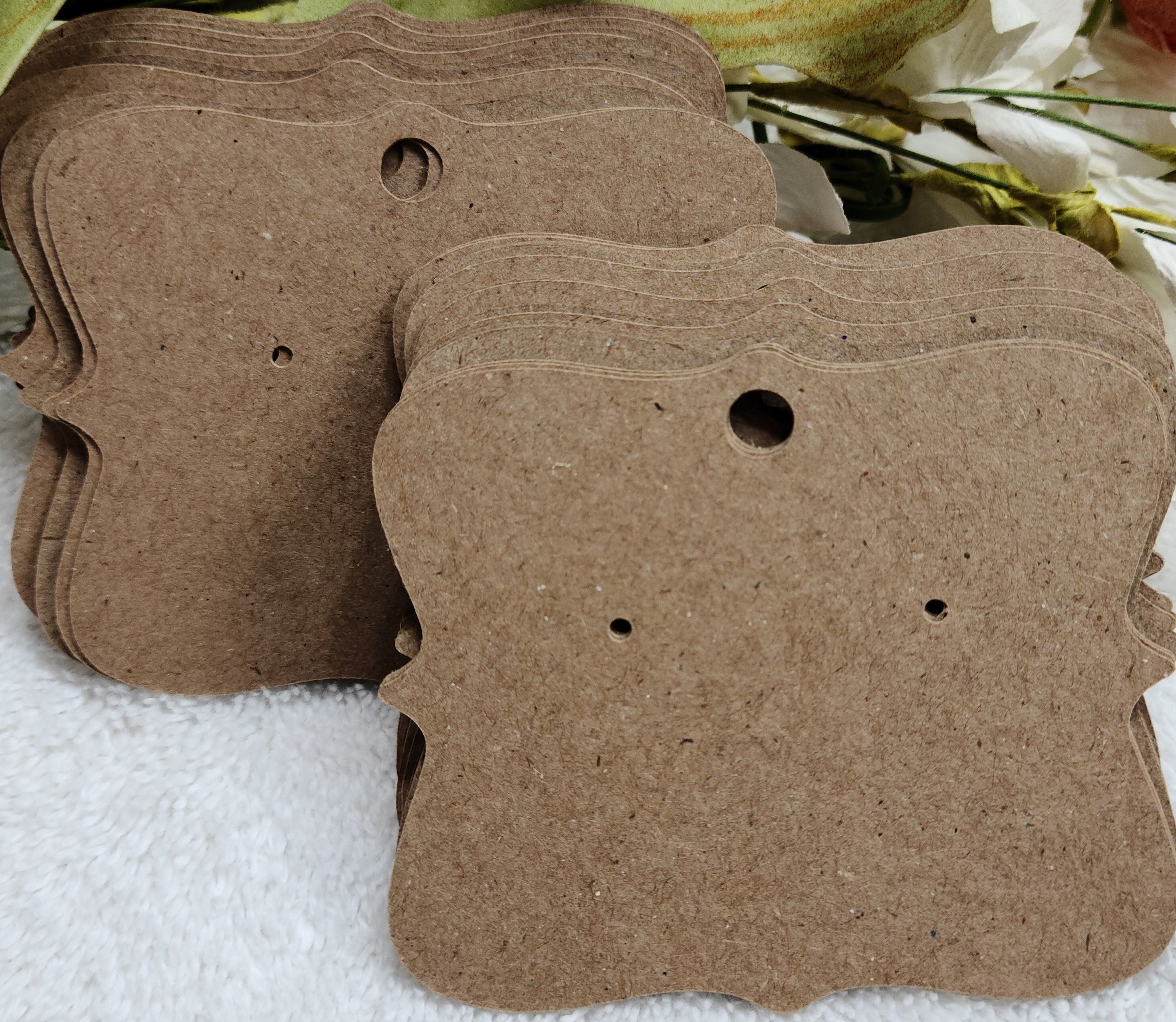 50 Kraft Extra Heavy Weight Card Stock Jewelry Card Earring Etsy