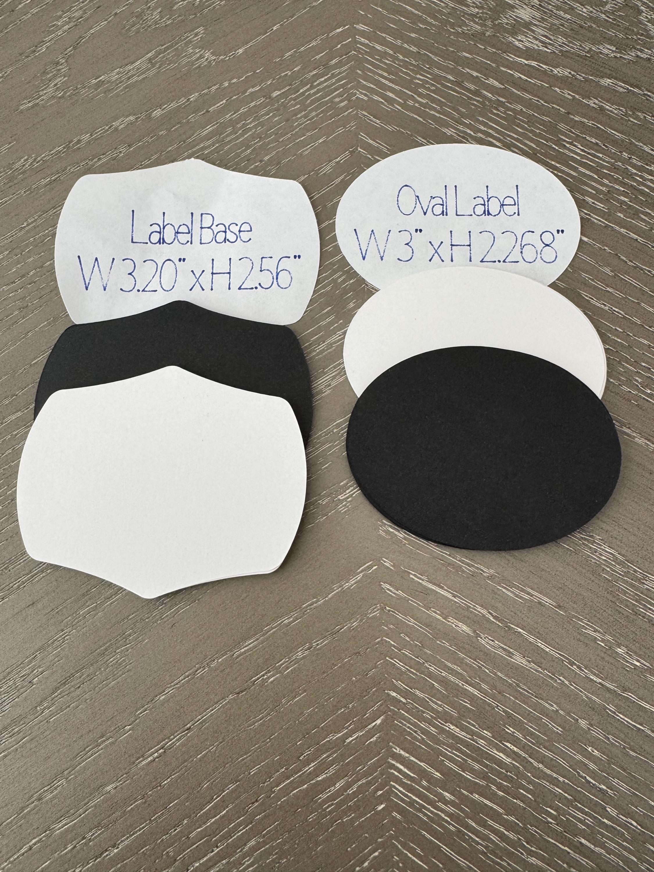 Assorted Set of 48 Black and White Die Cut Labels in 6 Designs - Etsy